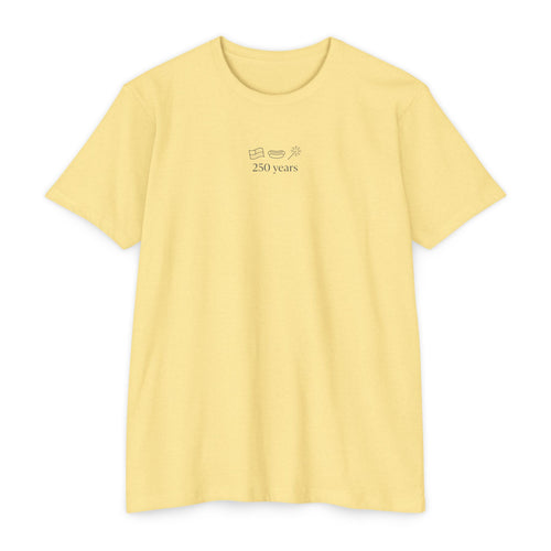 Minimalist '250 Years' Vintage Camera T-Shirt
